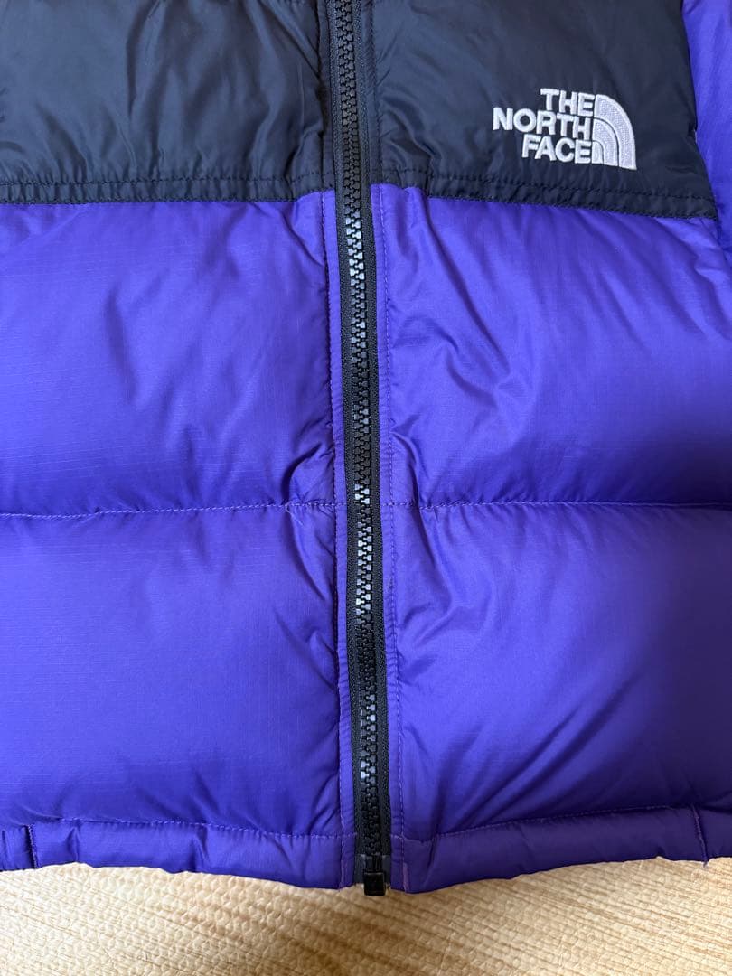 THE NORTH FACE 紫黒 ダウンジャケット　ヌプシ　記名有