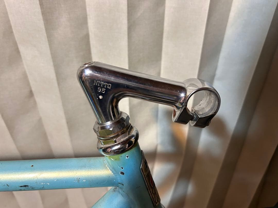 Fuji feather ピストバイク 水色 tange フォーク