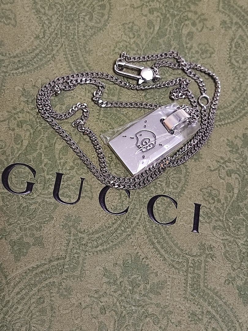 専用　新品グッチ GUCCI ネックレスグッチゴースト シルバー