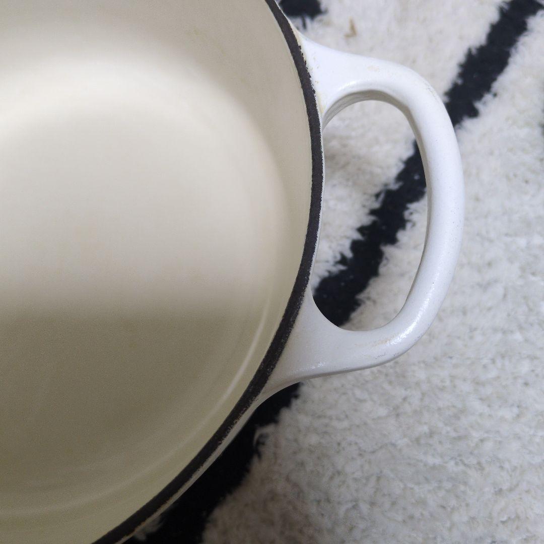 LE CREUSET ホワイト 両手鍋 20