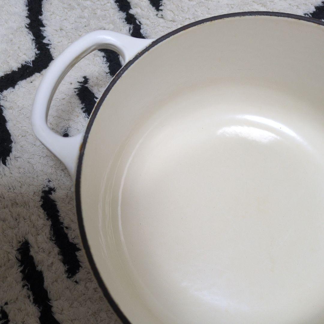 LE CREUSET ホワイト 両手鍋 20