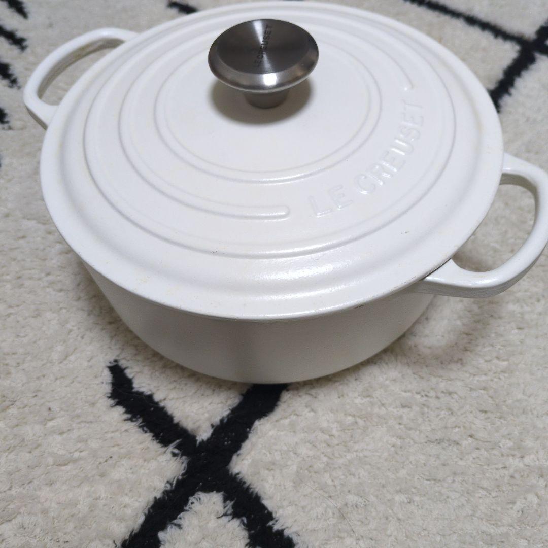 LE CREUSET ホワイト 両手鍋 20