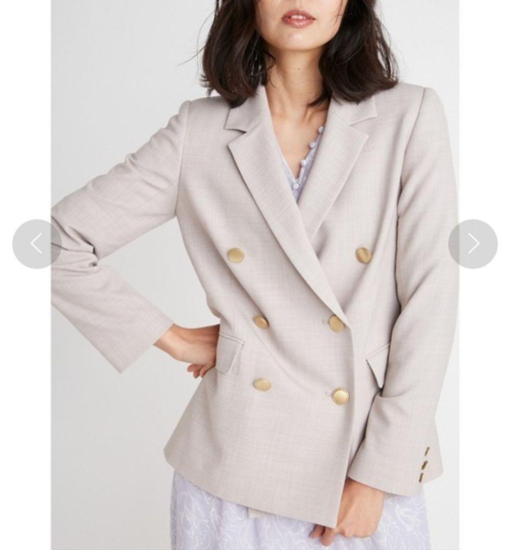 《美品》SNIDEL　スタンダード　ジャケット　金ボタン　ダブル　ライトベージュ