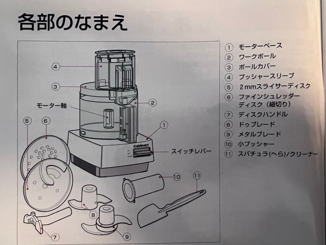 クイジナート　フードプロセッサー DLC－10PLUS 【おろし金ディスク付】