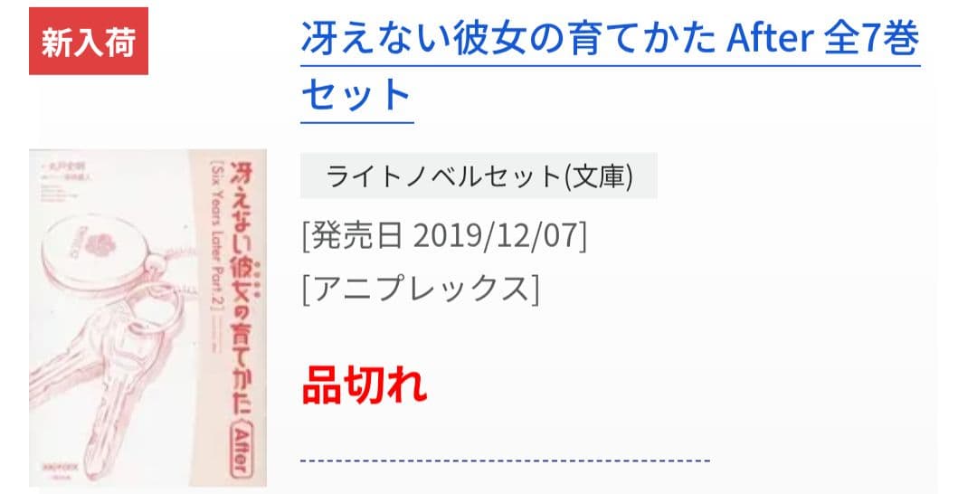 非売品 希少品 冴えない彼女の育てかた Fine 来場者特典 After小説