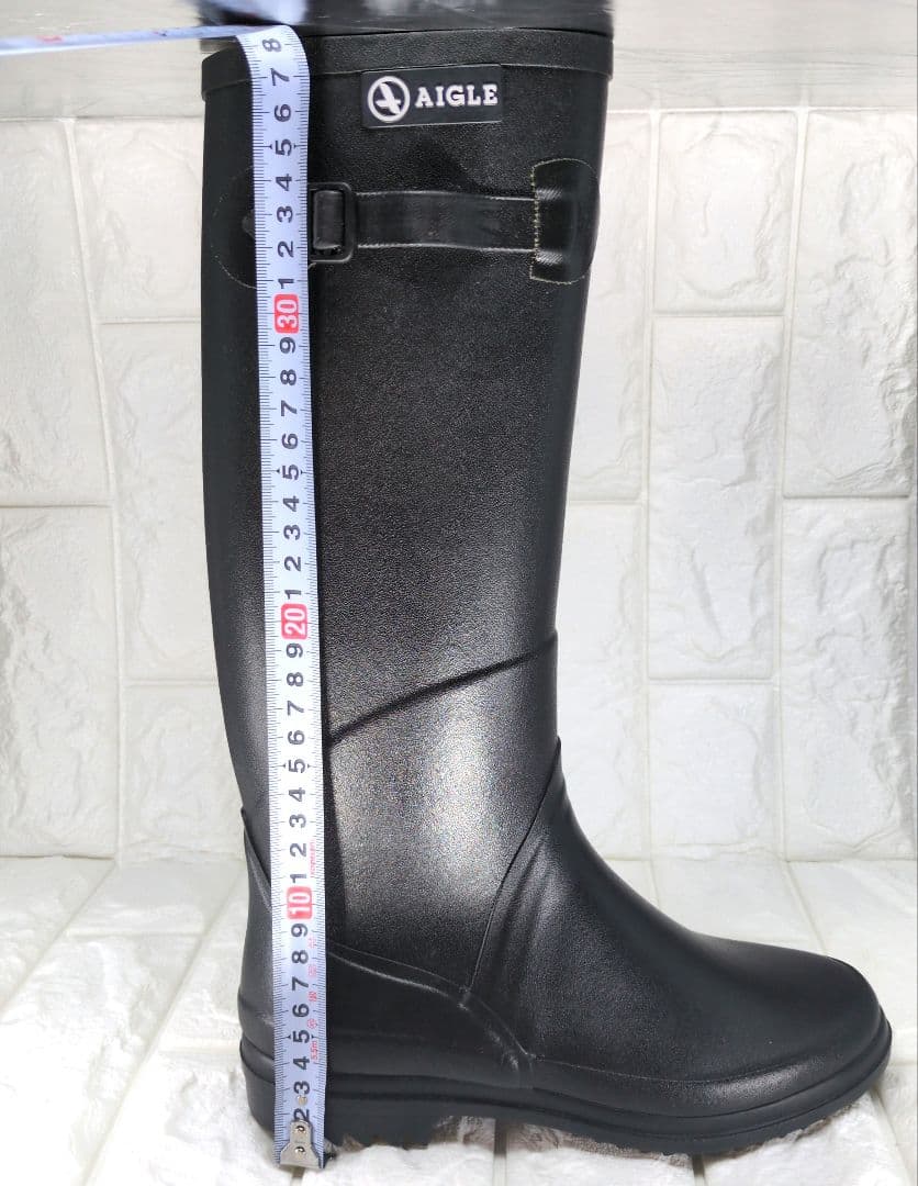 AIGLE エーグル ブラック レディース レインブーツ 長靴 22.5cm