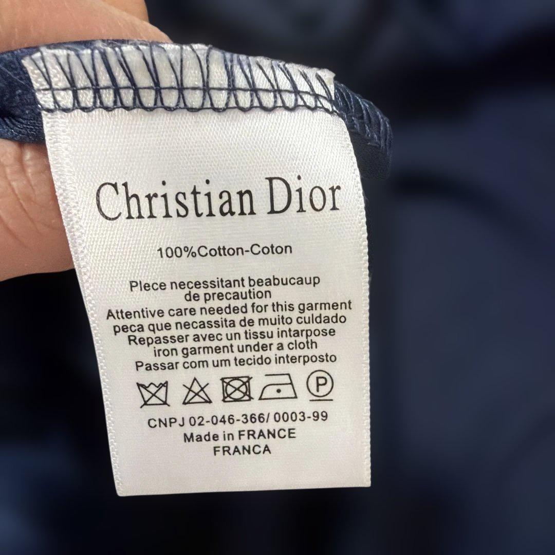 【CHRISTIAN DIOR】 フード付きワンピース ネイビー