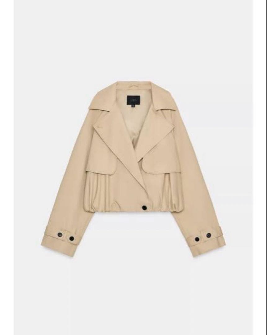 ま*る様 完売品⭐︎ZARA ショートバルーントレンチコート Mコムギ