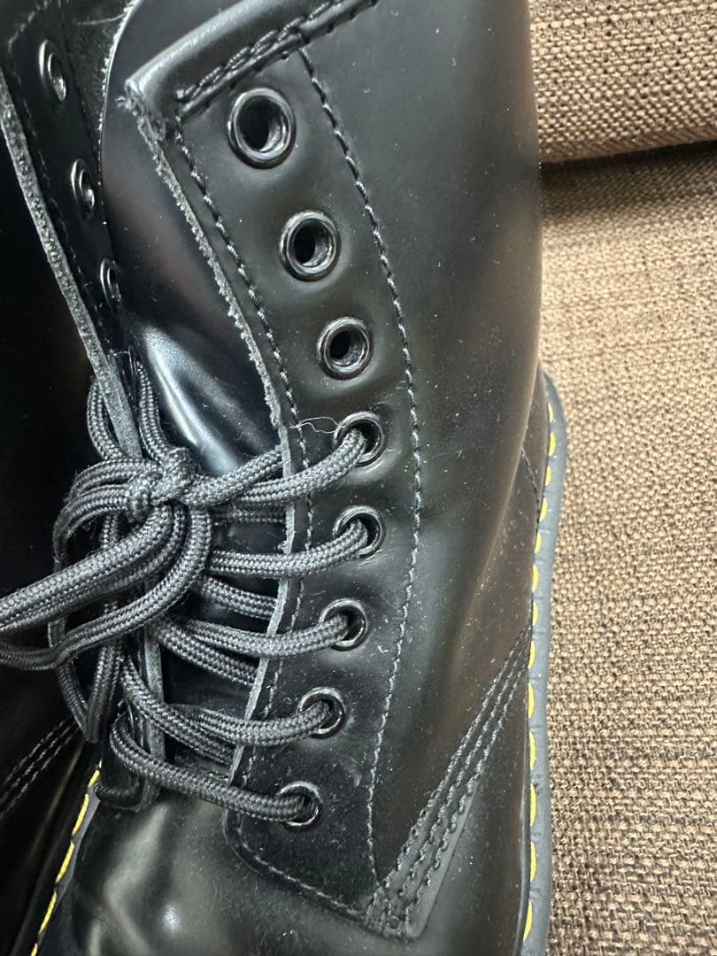 〒Dr.Martins 8ホール ブーツBLACK UK7