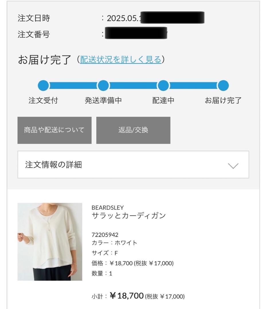 ビアズリー サラッとカーディガン 未使用品