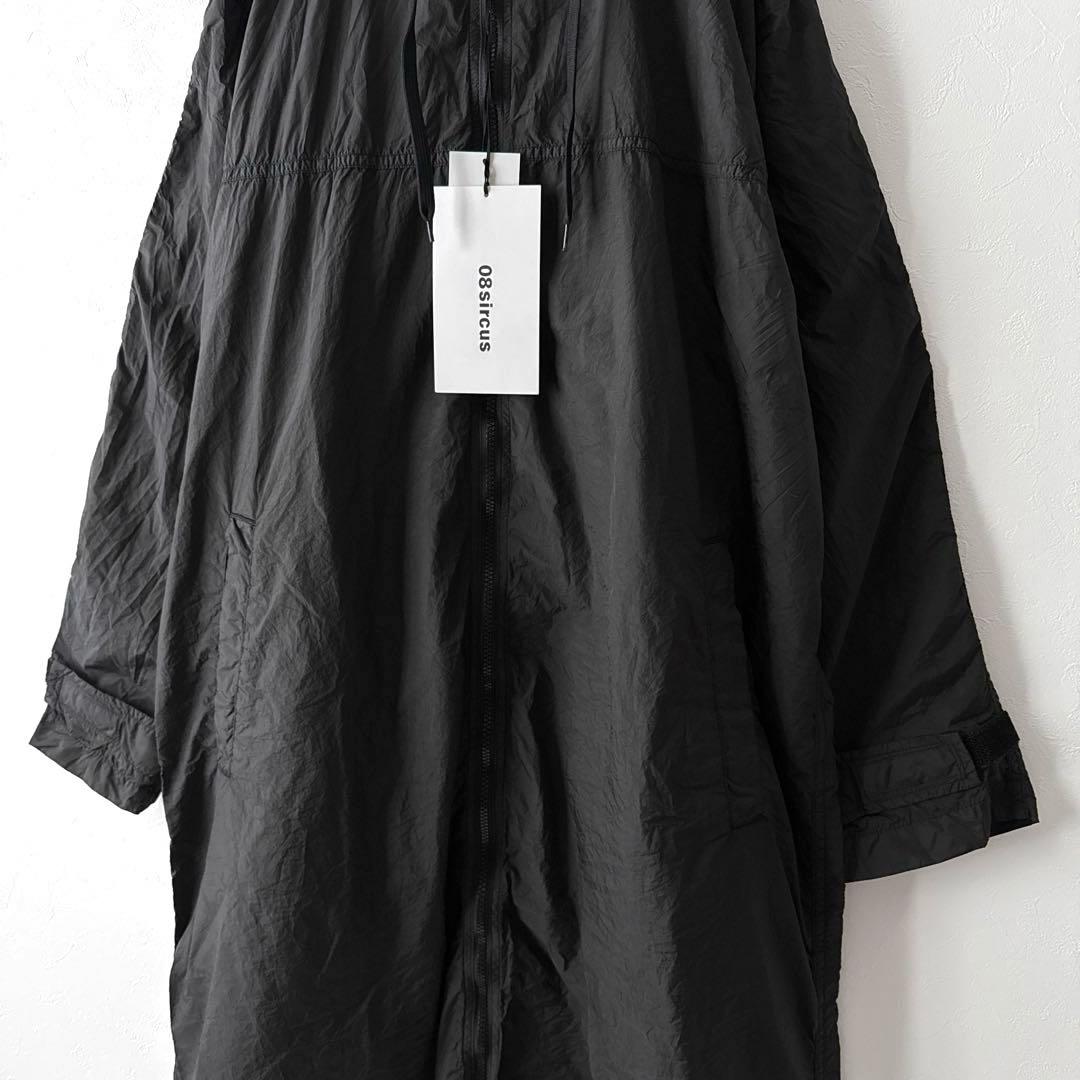 新品 ゼロエイトサーカス シアーナイロンガーメントダイコート ゆったり 黒