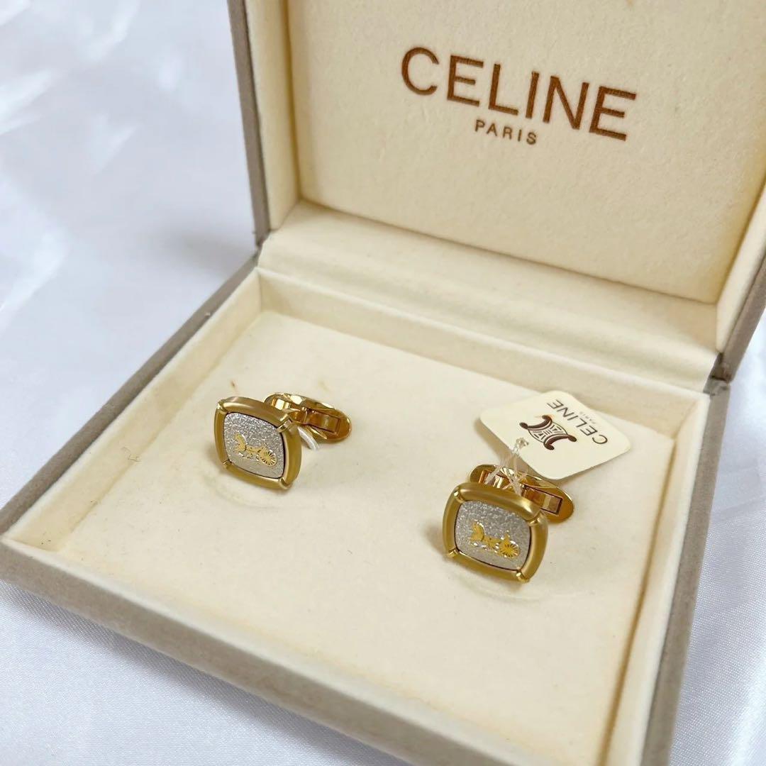 く*ん様 【美品】CELINE カフス ゴールド 馬車 箱付き カフスボタン カ