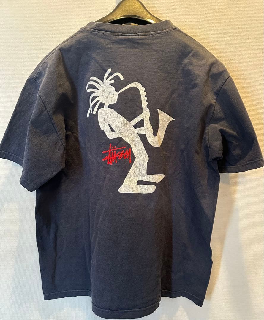 \"めだかの学校\"　OLD Stussy SAX MAN Tシャツ XL