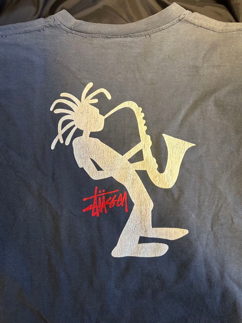 \"めだかの学校\"　OLD Stussy SAX MAN Tシャツ XL