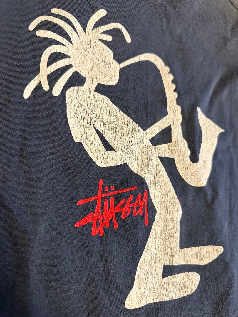\"めだかの学校\"　OLD Stussy SAX MAN Tシャツ XL