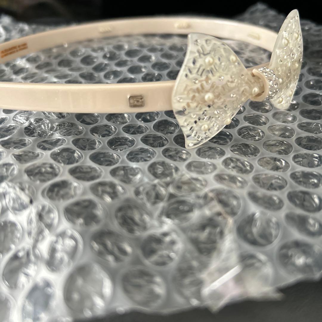 アレクサンドルドゥパリ　アイボリー色 リボンヘアバンド美品⭐︎
