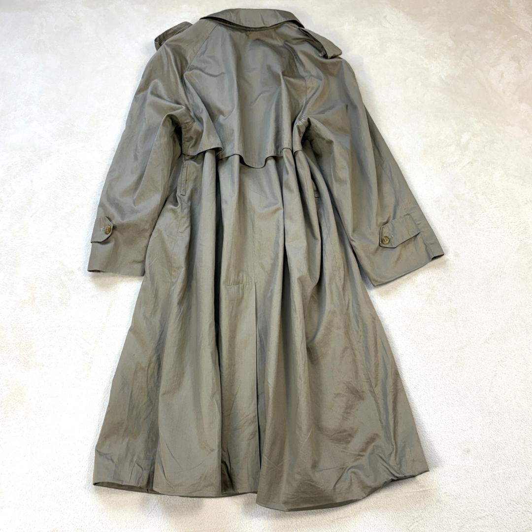 【美品】バーバリー90sヴィンテージスプリングコート玉蟲色ロングSサイズ