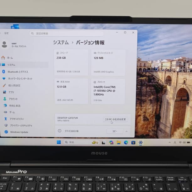 第10世代 i7 フルHD 14 マウス 12GB SSD256GB オフィス