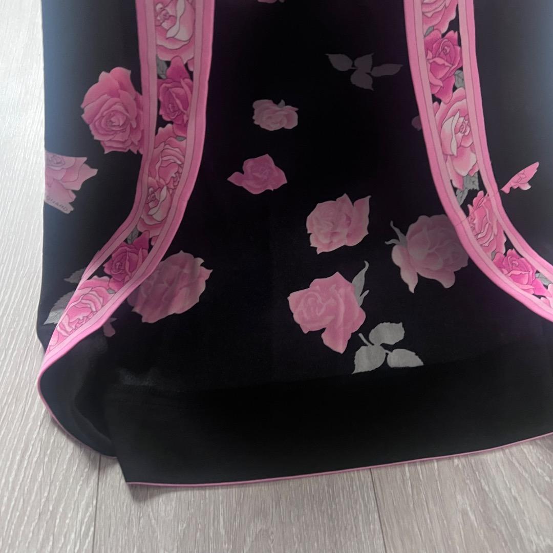 専用 美品 LEONARD カンカン素材 ノースリーブワンピース ローズ 薔薇