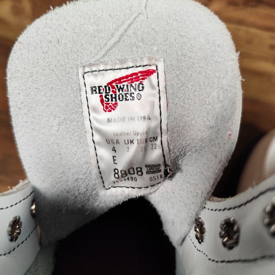 RED WING 8808 スーパーソール モックトゥ レースアップブーツ 白