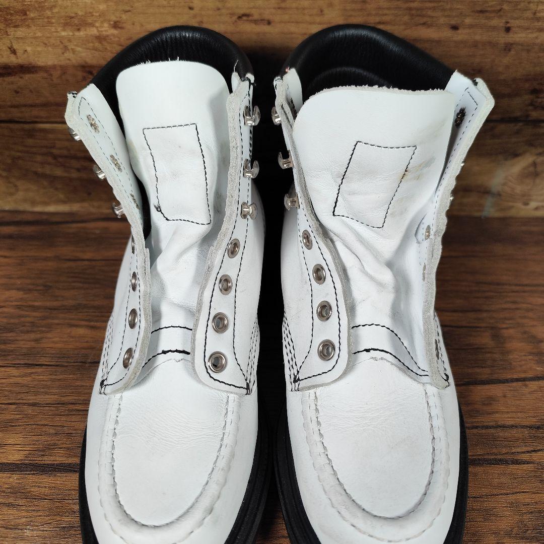 RED WING 8808 スーパーソール モックトゥ レースアップブーツ 白