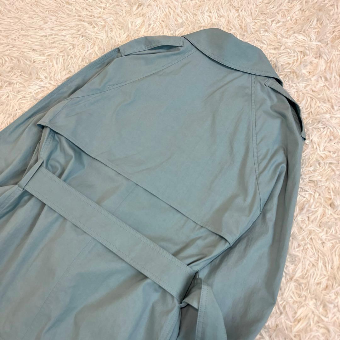 タグ付き未使用品☆ セオリー　コットンシルク　ベルト付きトレンチコート　水色