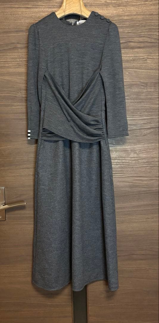 BORDERS at BALCONY コールグレー ワンピース 36