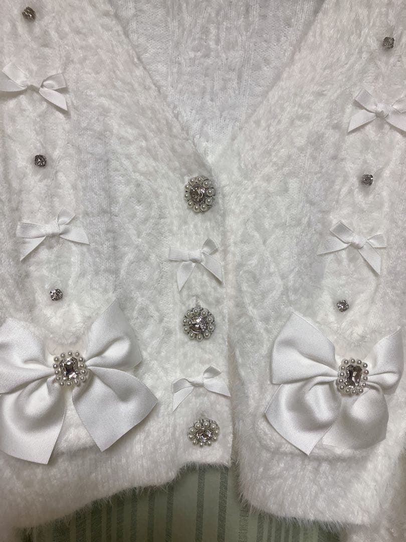 NOEMIE 完売色含む♡メニーリボンビジューシャギーカーデ2点セット