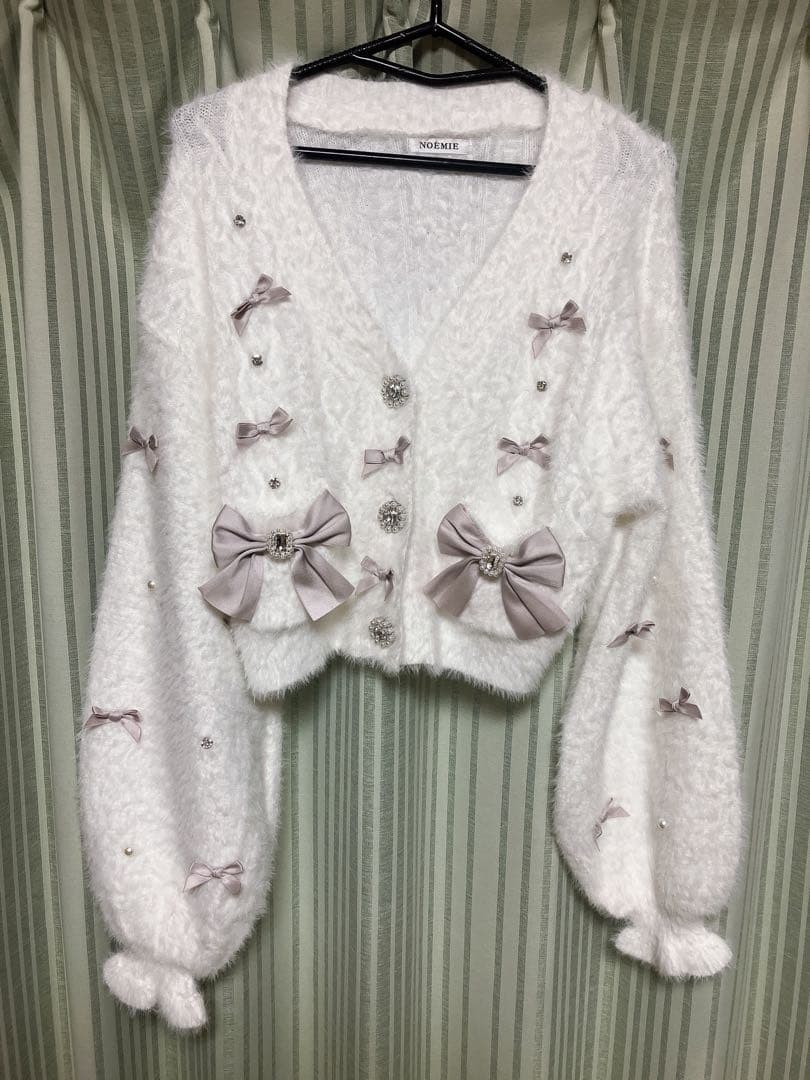 NOEMIE 完売色含む♡メニーリボンビジューシャギーカーデ2点セット