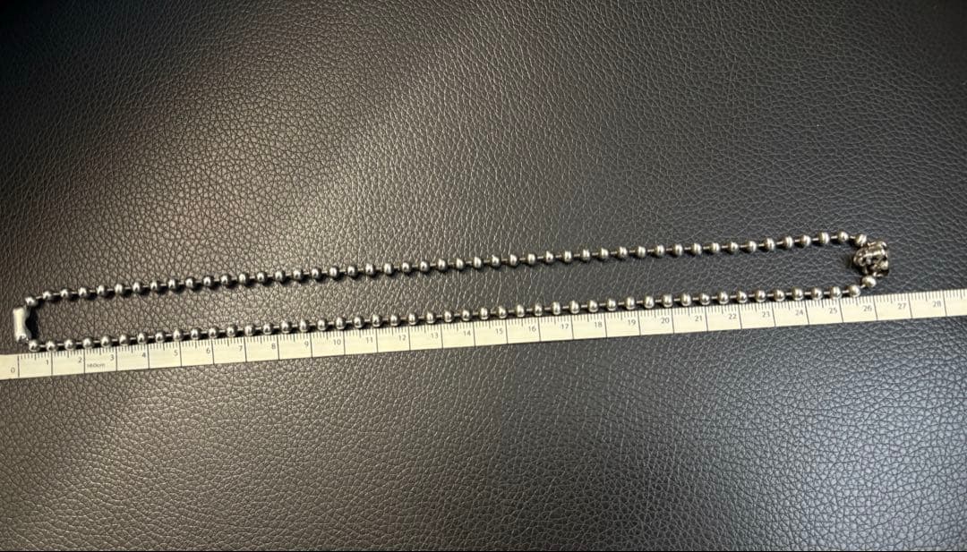 Bill Wall Leather ボールチェーン スカルクロス54.5cm