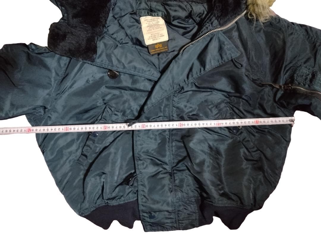 最終値下げ【alpha industries】USA製/N-2B/XL/ネイビー