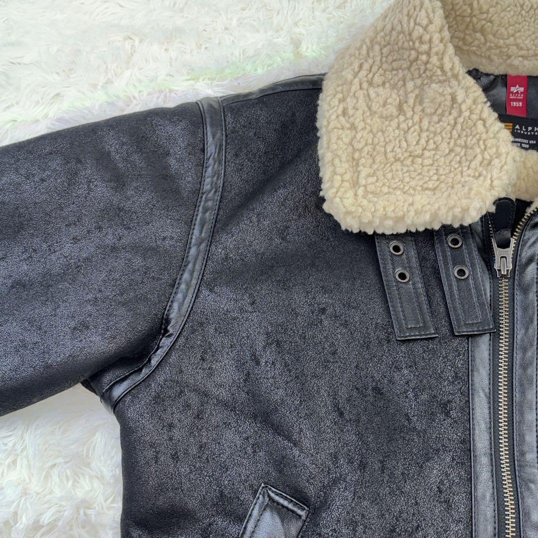 ALPHA INDUSTRIES アルファ　フェイクムートンジャケット Mサイズ