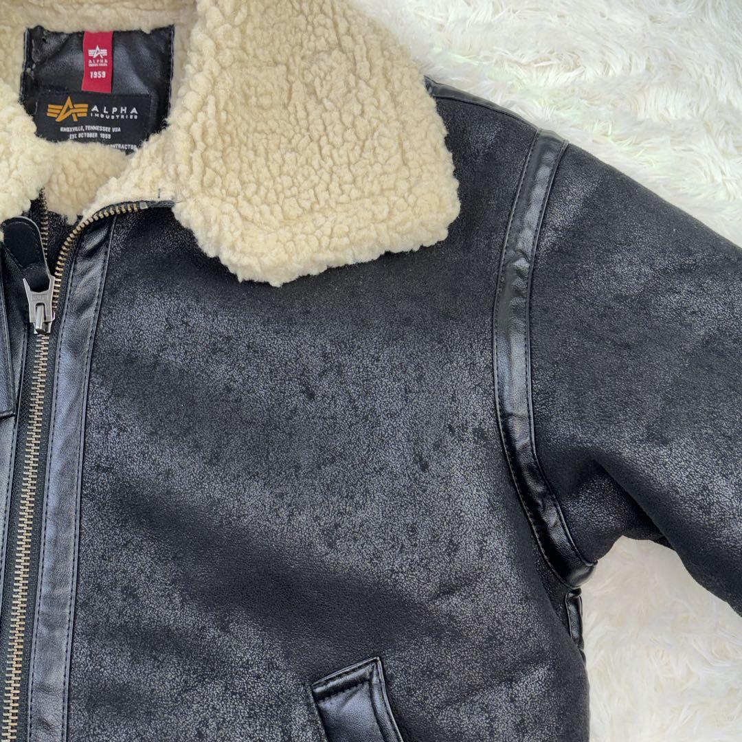 ALPHA INDUSTRIES アルファ　フェイクムートンジャケット Mサイズ