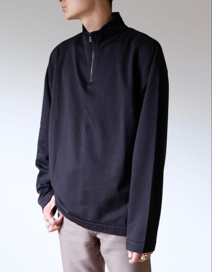 美品●AURALEEオーラリー●ハーフジップ●ブラック●サイズ5●
