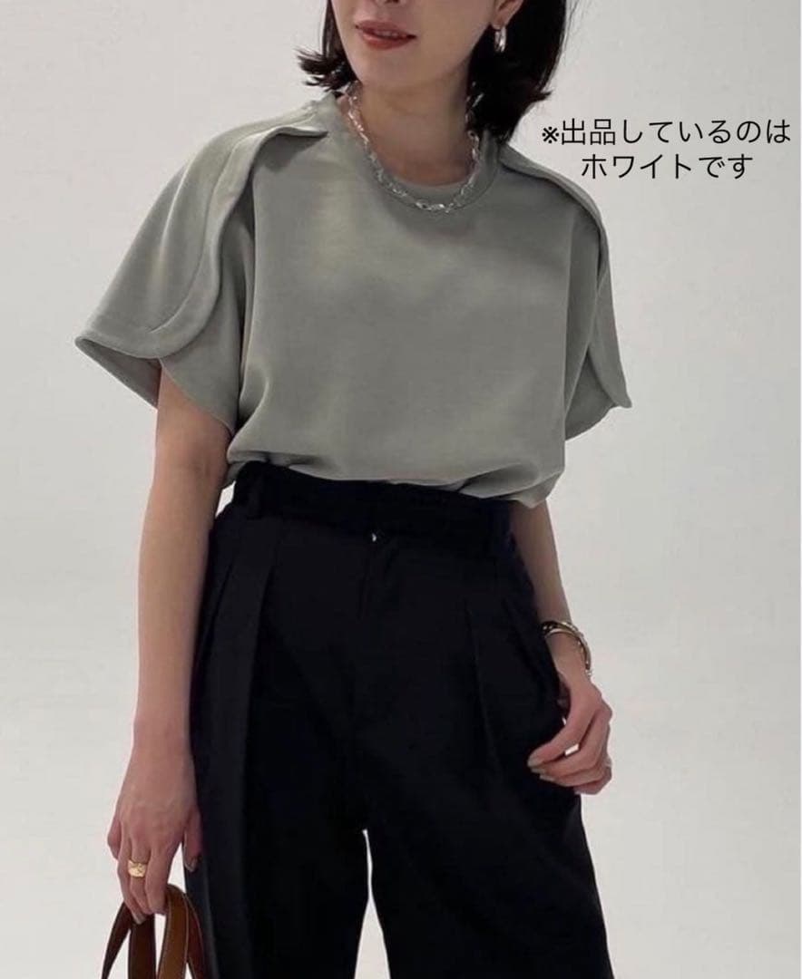 新品❣️YONFA ヨンファ チューリップスリーブティー ホワイト 半袖カットソー