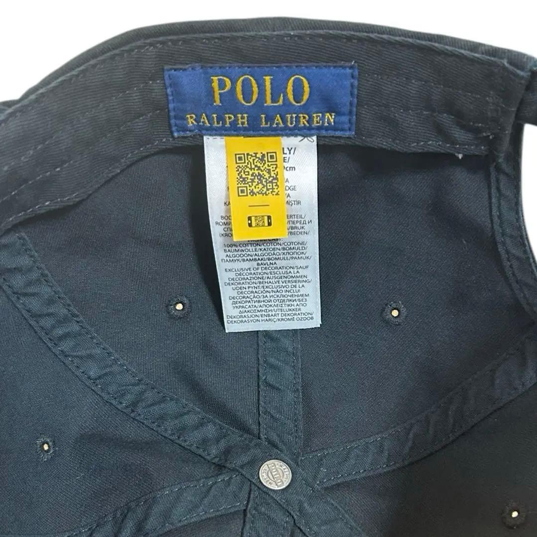 極美品❗️現行QRタグ❗️ POLO コットン ツイル ボール キャップ BLACK