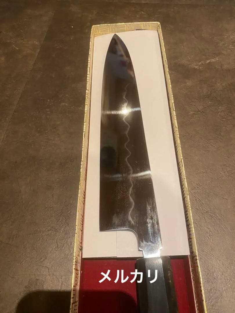 太*郎様 希少品　一刀斎虎徹　芦博志作　白ニ　本焼和牛刀　包丁　８寸