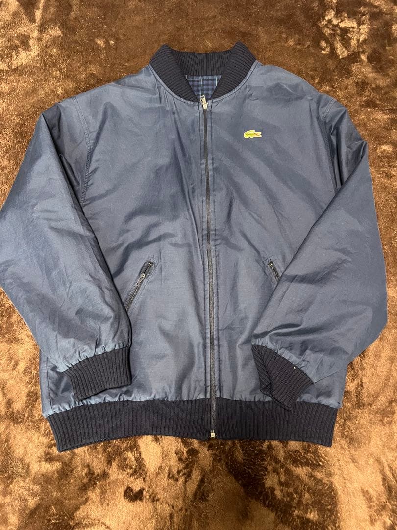 g*y様 Lacoste ネイビー チェック柄 ジャケット　リバーシブル
