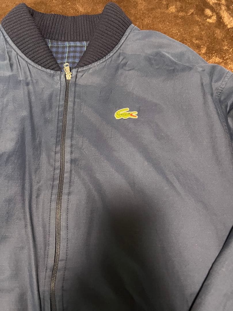g*y様 Lacoste ネイビー チェック柄 ジャケット　リバーシブル