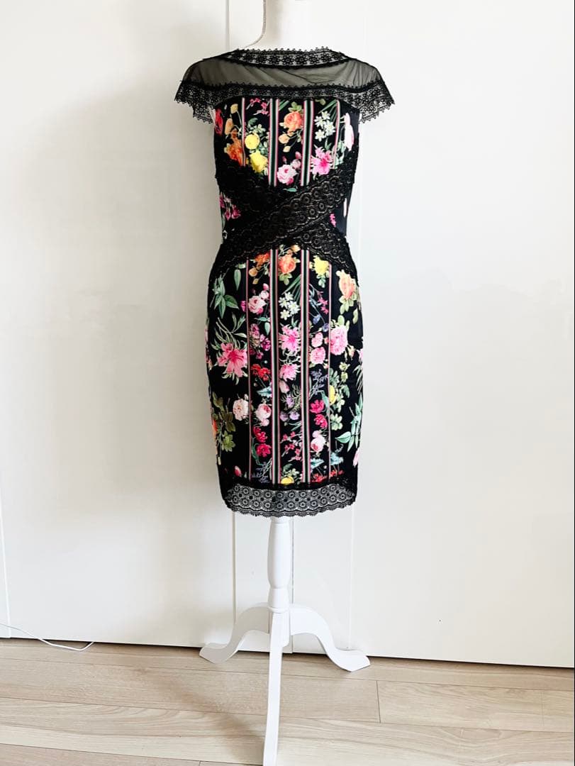Tadashi Shoji フラワープリントドレス US 6