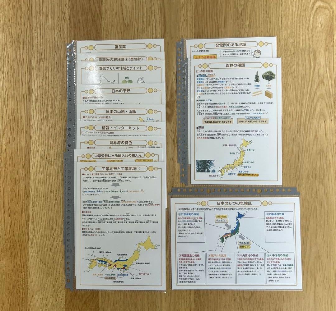 匿名配送　中学受験・頻出用語・ポイントにしぼったまとめカード