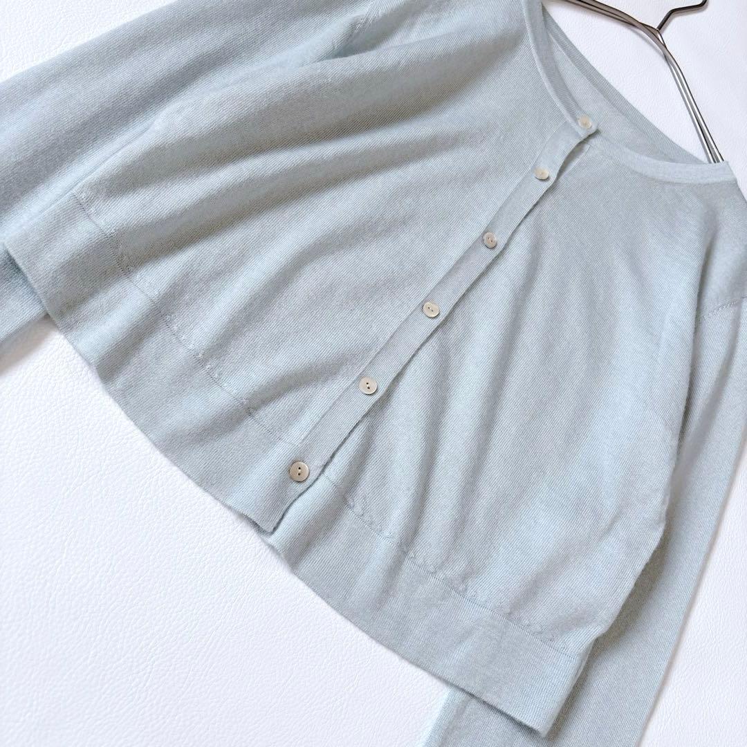 美品♡フォクシー アッパースタンダード カーディガン シェルボタン ライトブルー