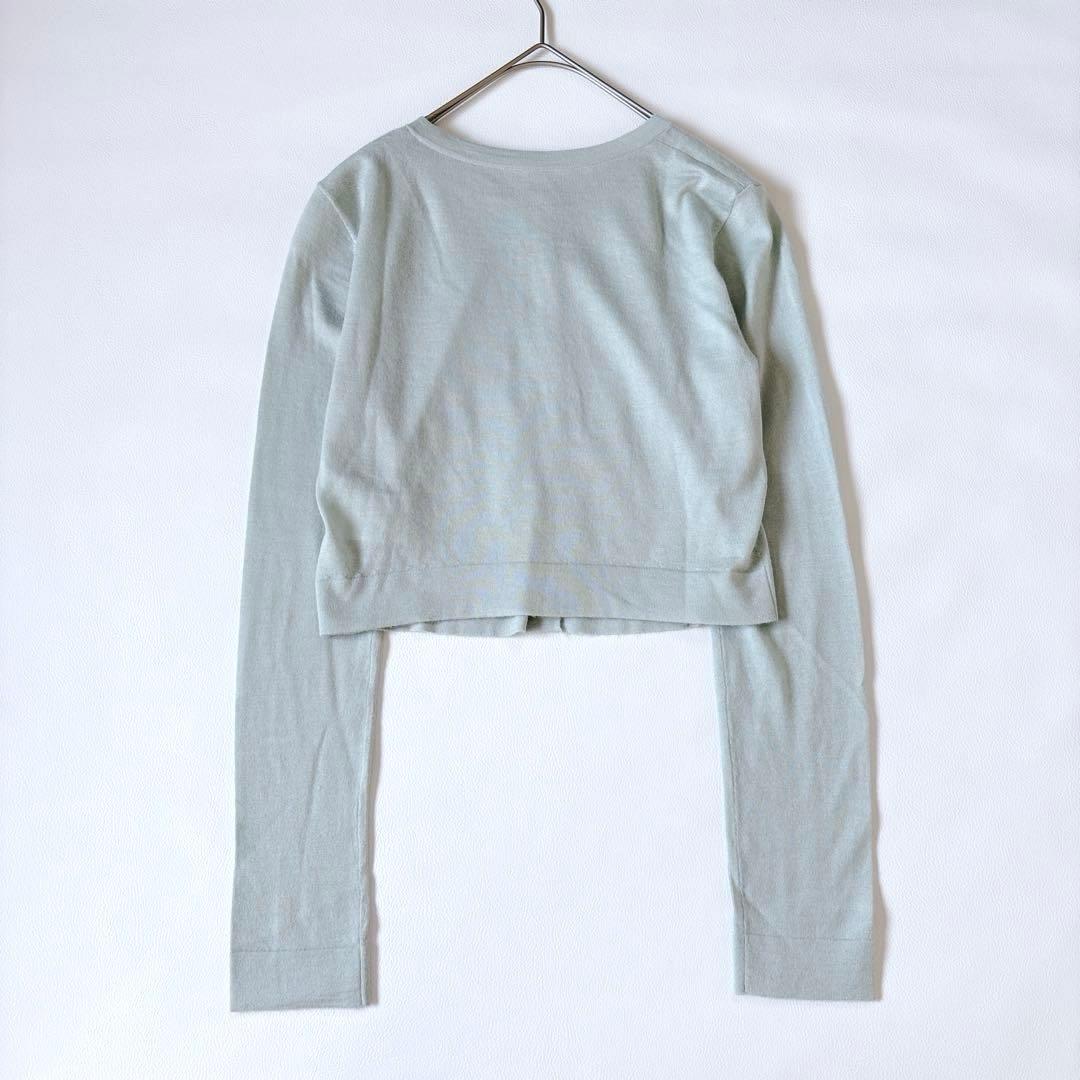 美品♡フォクシー アッパースタンダード カーディガン シェルボタン ライトブルー