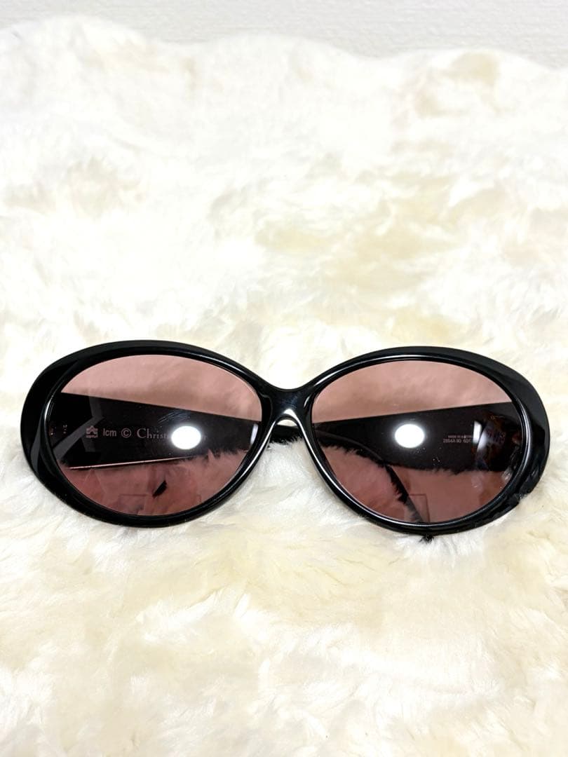 美品 Christian Dior CDロゴ サングラス キャットアイ