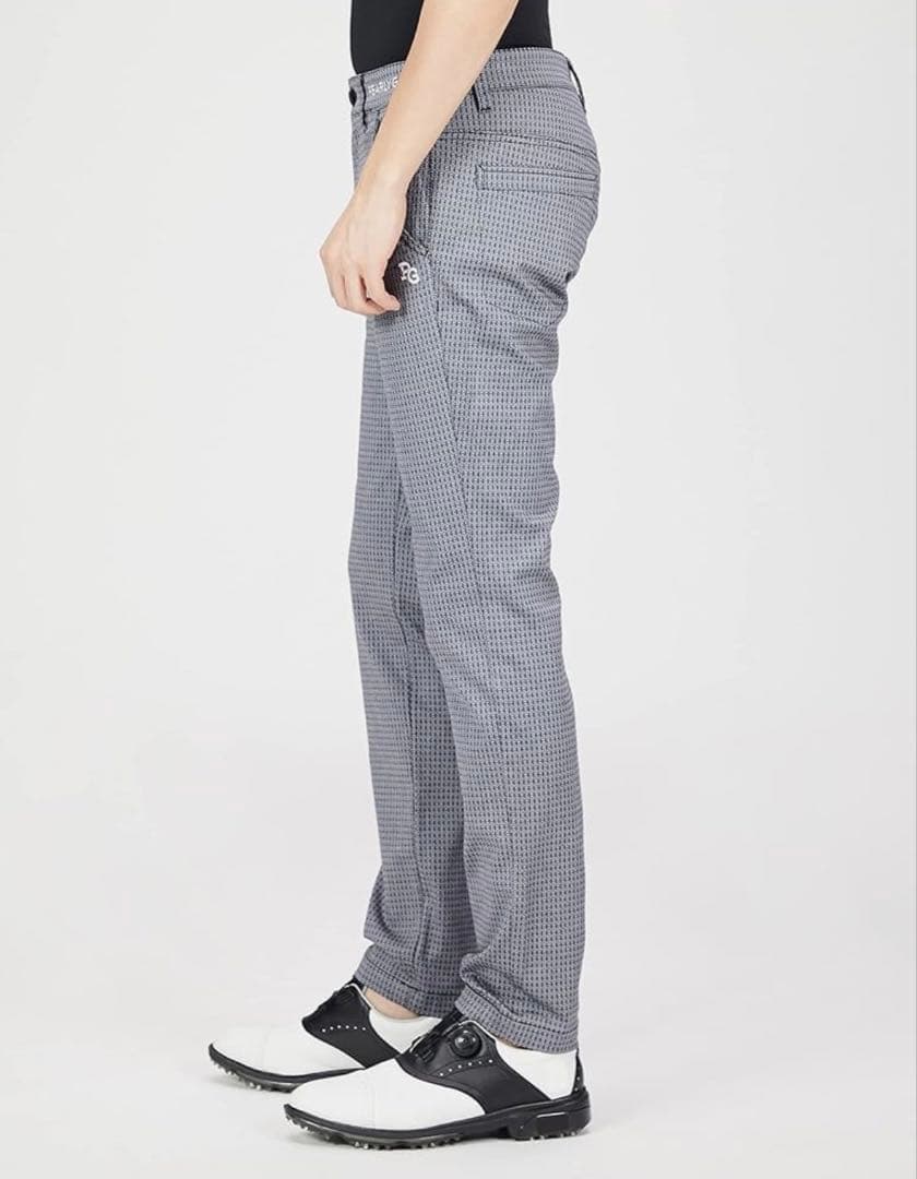 パーリーゲイツ　ゴルフパンツ　ロングパンツ C/Puドビー変形ダイヤ柄ストレッチ