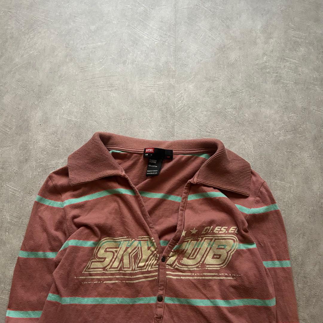 トップス diesel grunge boarder long sleeve shirt