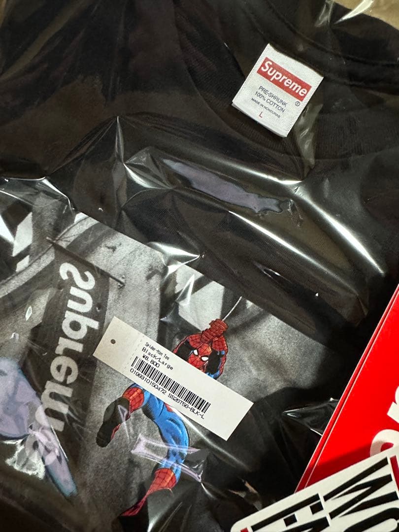 Supreme スパイダーマン Tシャツ L ブラック