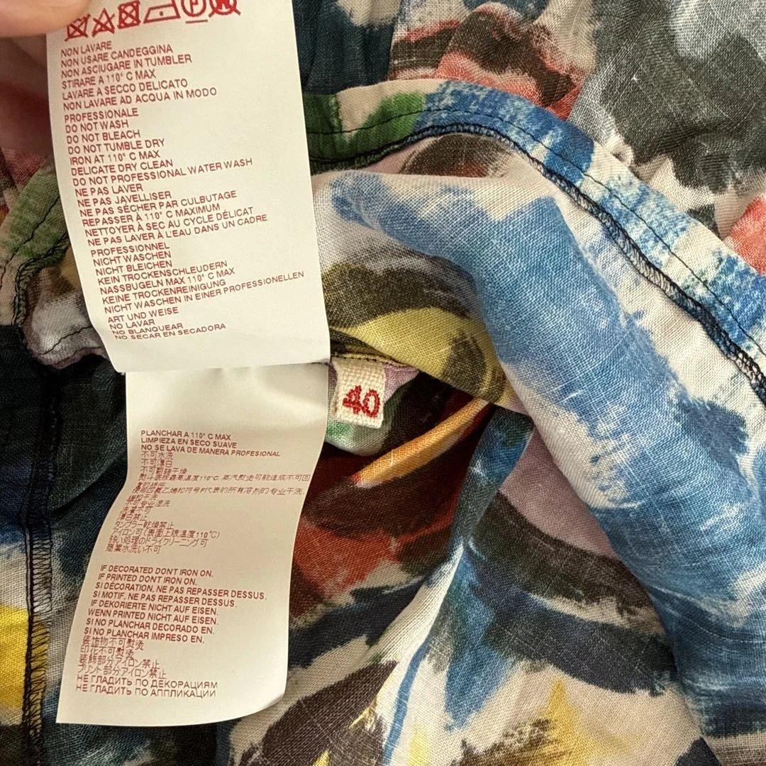 MARNI 花柄フリル半袖Tシャツ