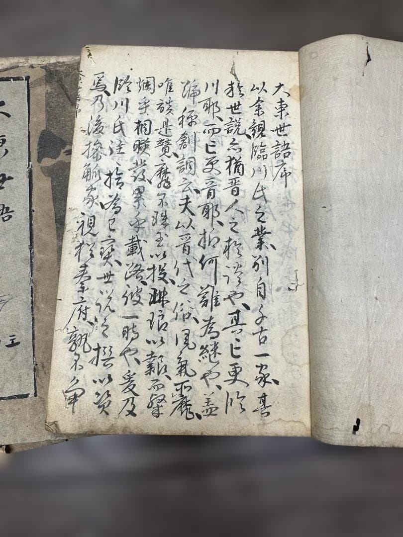 大東世語 5冊 写本 和本 唐本 古書 古文書