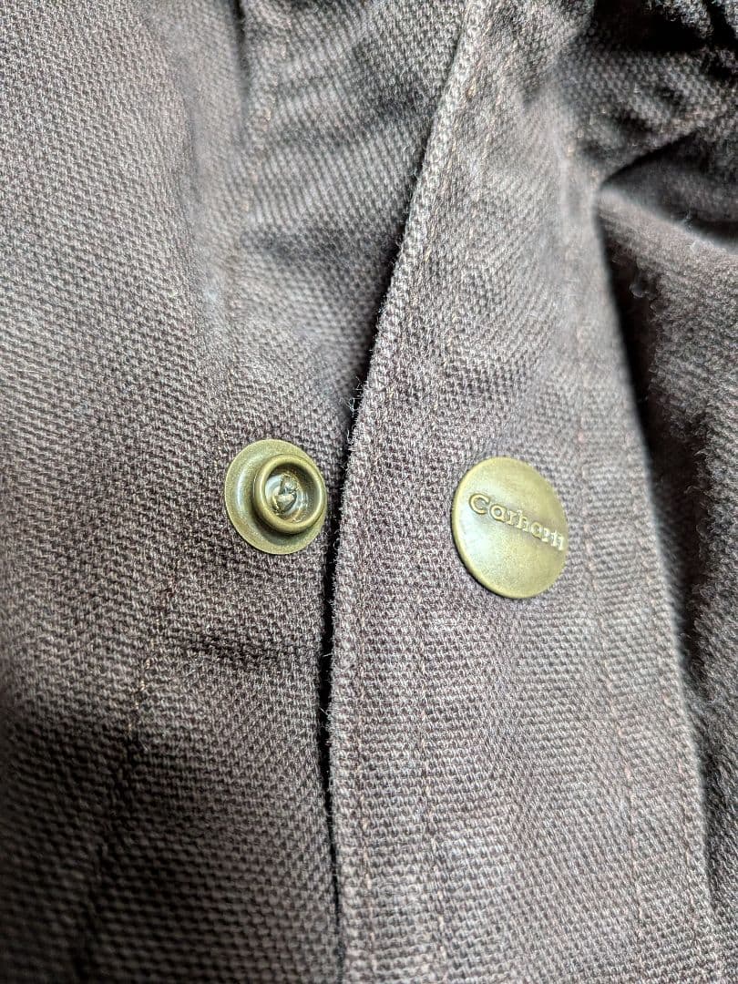 Carhartt 2009年製カーハートコットンダックシャツ 裏ネル濃いブラウン
